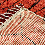 Custom Black Dotted Moroccan Rug, Azilal Moroccan Area Rug, White Black Polka - Berber rug