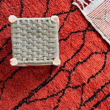 Custom Black Dotted Moroccan Rug, Azilal Moroccan Area Rug, White Black Polka - Berber rug