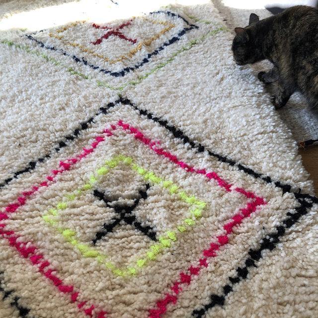 Large Moroccan Rug , Beni Ourain Colorful Rug Checkered Rug Custom Beni Ourain rug Style Moroccan Rug Custom rug - Berber rug