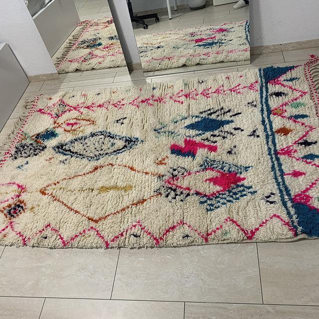 Large Moroccan Rug , Beni Ourain Colorful Rug Checkered Rug Custom Beni Ourain rug Style Moroccan Rug Custom rug - Berber rug