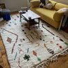 Large Moroccan Rug , Beni Ourain Colorful Rug Checkered Rug Custom Beni Ourain rug Style Moroccan Rug Custom rug - Berber rug