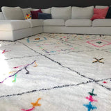 Azilal Rug with colorful patterns handmade Berber rug bohemian style - Berber rug