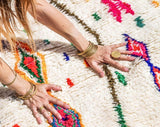 Azilal Rug with colorful patterns handmade Berber rug bohemian style - Berber rug
