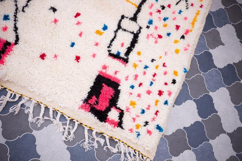 Personalized gift for mom best friend gift Azilal rug Beni ouarain Berber carpet Rug Beni Ourain, Carpet,Berber teppiche, beni ouarain rug - Berber rug