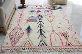 Large Moroccan Rug , Beni Ourain Colorful Rug Checkered Rug Custom Beni Ourain rug Style Moroccan Rug Custom rug - Berber rug