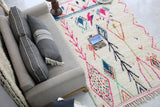 Large Moroccan Rug , Beni Ourain Colorful Rug Checkered Rug Custom Beni Ourain rug Style Moroccan Rug Custom rug - Berber rug
