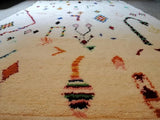 Large Moroccan Rug , Beni Ourain Colorful Rug Checkered Rug Custom Beni Ourain rug Style Moroccan Rug Custom rug - Berber rug