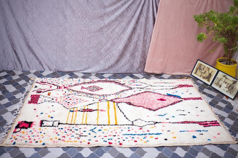Personalized gift for mom best friend gift Azilal rug Beni ouarain Berber carpet Rug Beni Ourain, Carpet,Berber teppiche, beni ouarain rug - Berber rug