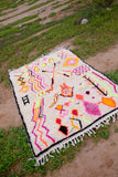 Berber Moroccan Costum rug - Moroccan Woolen carpet - New Azilal rug - Beni ouarain style - New Beni ouarain rug - fine berber rug