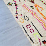 Berber Moroccan Costum rug - Moroccan Woolen carpet - New Azilal rug - Beni ouarain style - New Beni ouarain rug - fine berber rug